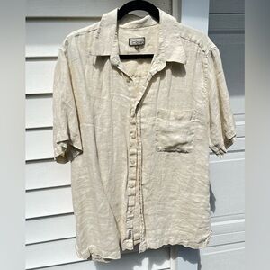 bohio tan lightweight button down shirt